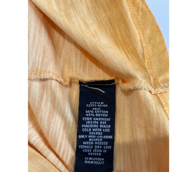 Sanctuary Evereve Sunny Yellow Twist Scoop Neck T-Shirt Size M Travel Vacation - Picture 7 of 9